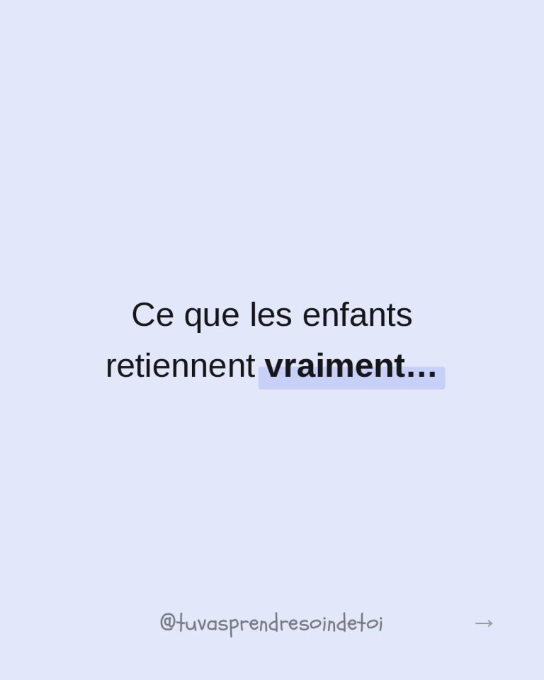 Ce que les enfants retiennent vraiment