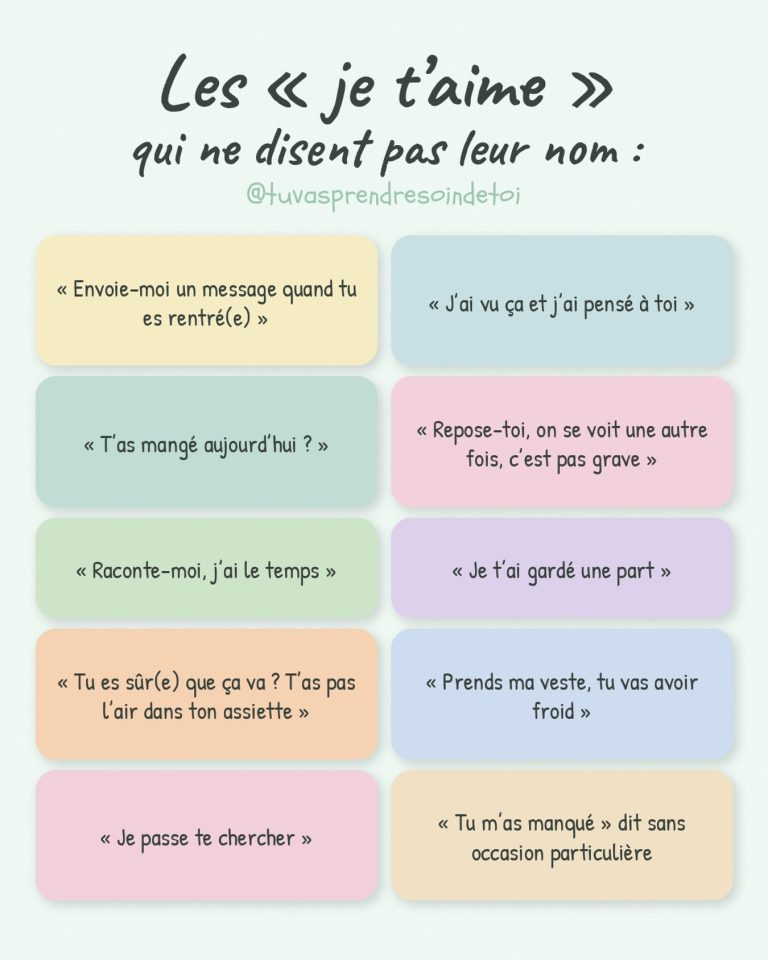 Les je t’aime qui ne disent pas leur nom