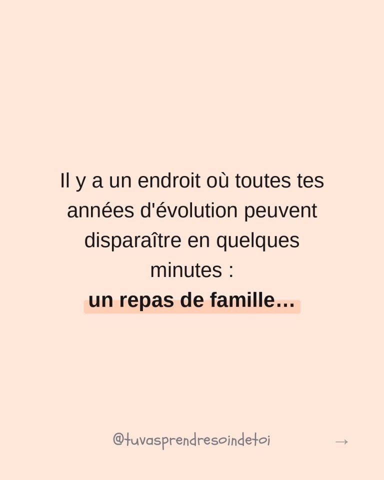 Toutes tes années d’évolution face à un repas de famille